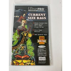 Ultra Pro Comic Acid Free Bags Current Size Bags 6 3/4 x 10 3/8  *100 Bags*